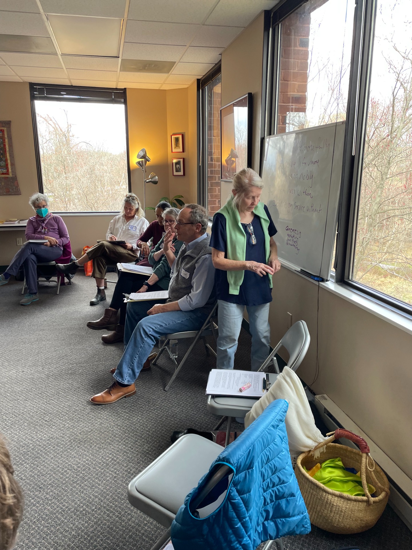 Jane teaching our Five Element Community 